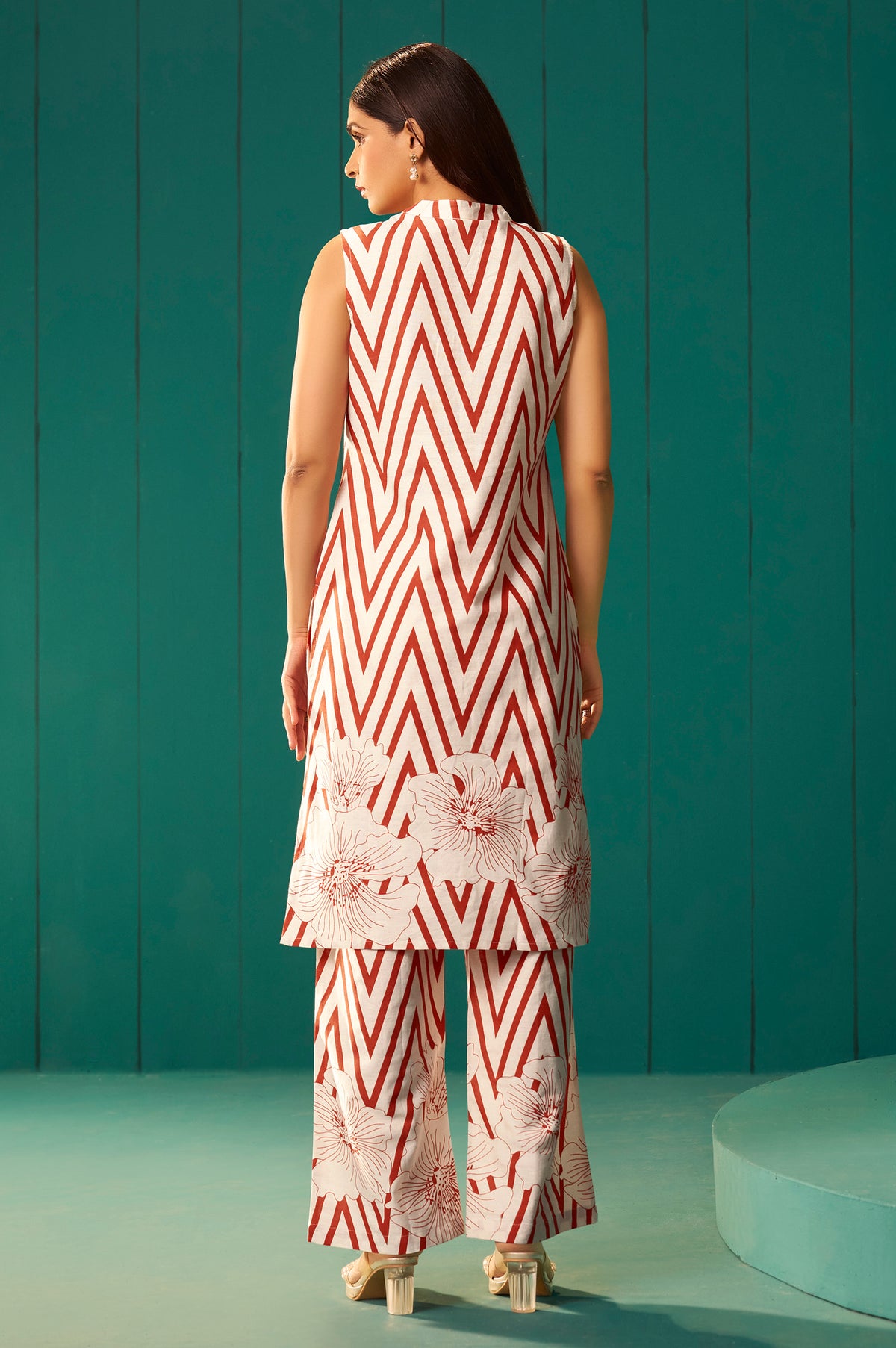 White Printed Cotton Co-Ord Set