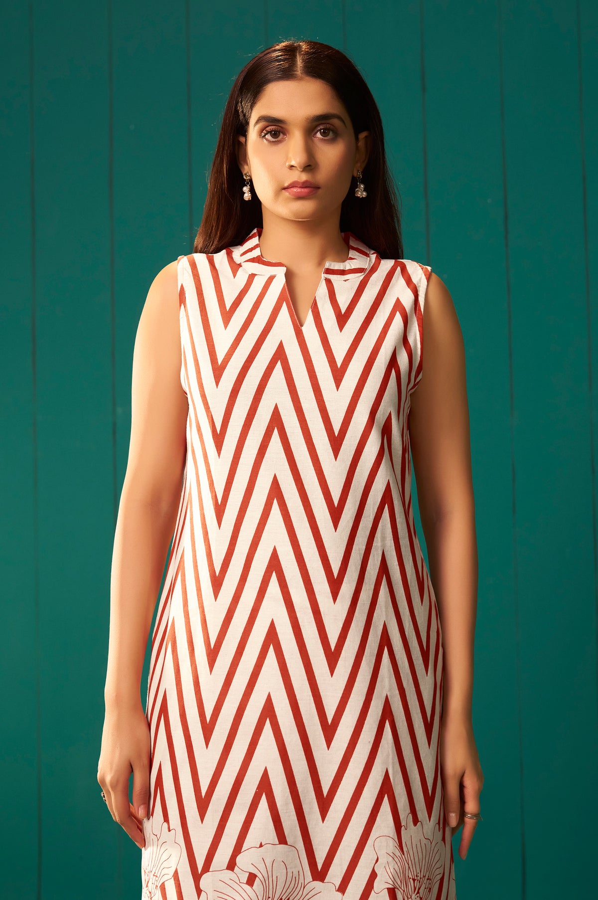 White Printed Cotton Co-Ord Set
