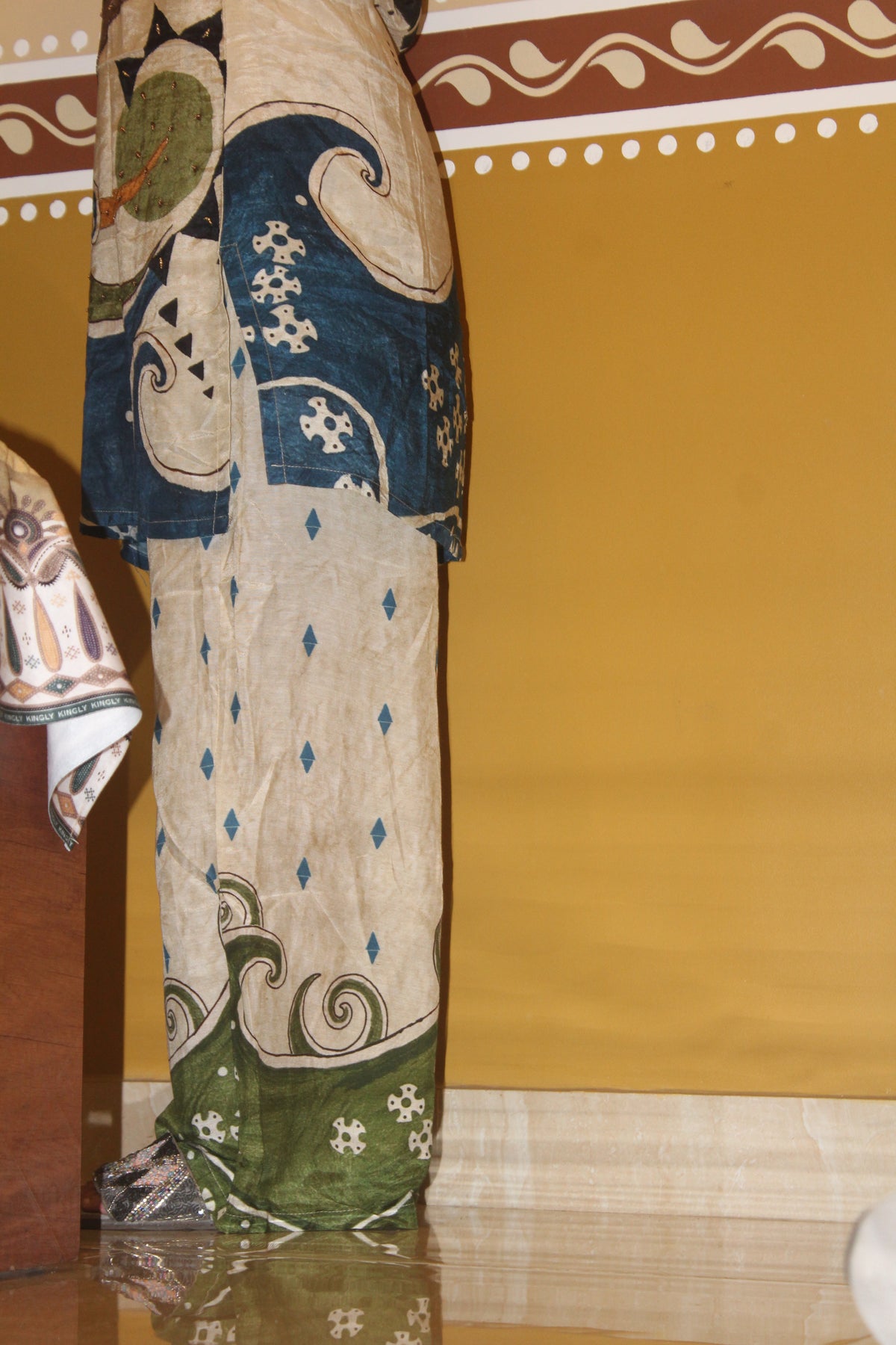 Ivory Ocean Print Viscose Crepe Co-ord Set