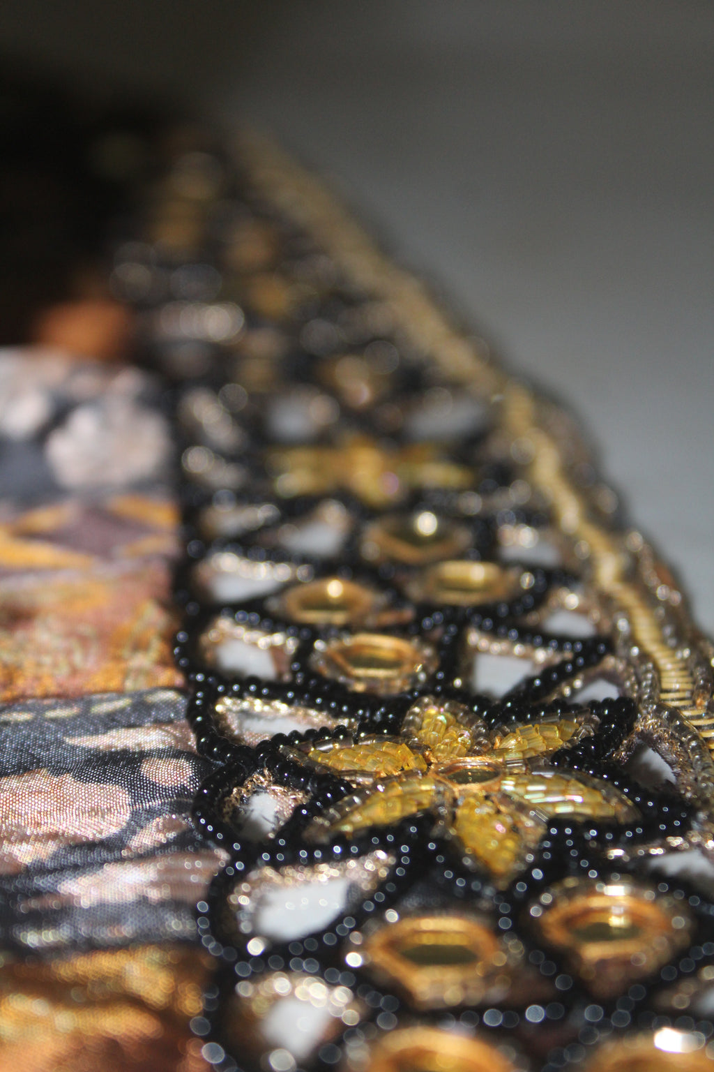 Rust Brown Block-Print Kaftan Kurta Set with Mustard Palazzo & Olive Dupatta