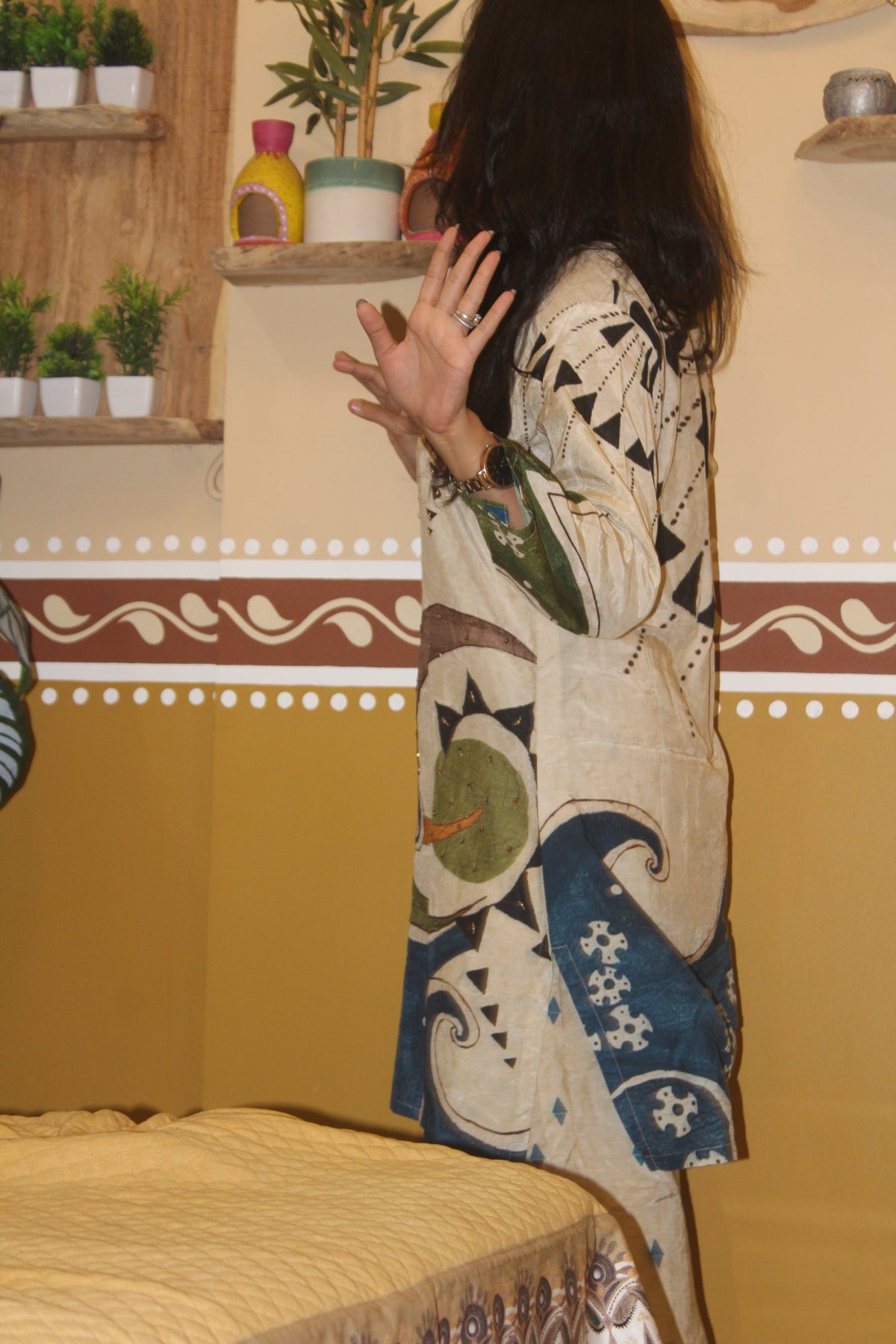 Ivory Ocean Print Viscose Crepe Co-ord Set